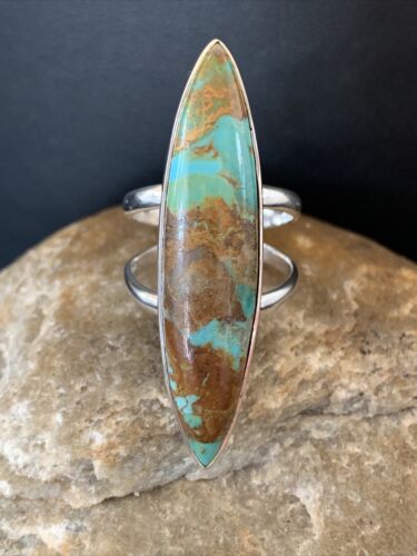 Navajo Arizona Turquoise Ring | Sterling Silver | Sz 9 | Authentic Native American Handmade | 723