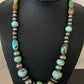 Authentic Native American Navajo Pearls Necklace | Sterling Silver Dry Creek Turquoise Beads | 21" | 1385