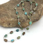 Liquid Silver Heishi Turquoise Bead Necklace | 20" | Authentic Native American Handmade | 1091