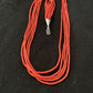 Red Stabilized Coral Heishi Necklace | 5-Strands | Sterling Silver | 20" | Authentic Native American Handmade | 00761