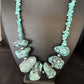 Navajo Chunky Blue Turquoise Nugget Necklace | Sterling Silver | Authentic Native American Handmade | 20" | 14418