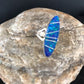 Native American Navajo Blue Opal Inlay Ring | Sterling Silver | Sz 4.5 | 8383
