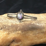Navajo Pink Opal Cuff Bracelet | Sterling Silver | Authentic Native American Handmade | 10268