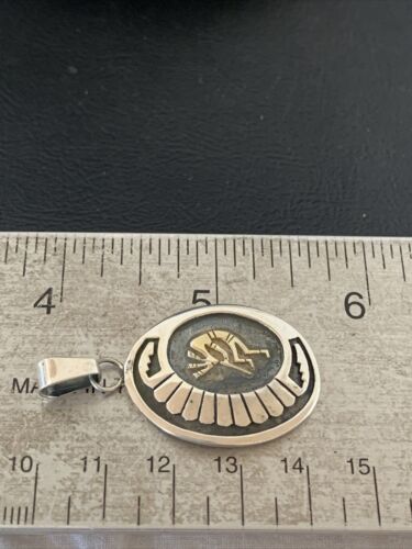 Native American Kokopelli Pendant | Hopi Stamped Sterling Silver | Handmade | 1396