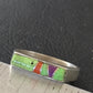 Navajo Green Gaspiete Sugilite Red Coral Inlay Ring | Sz 7 | Authentic Native American Handmade | 11136