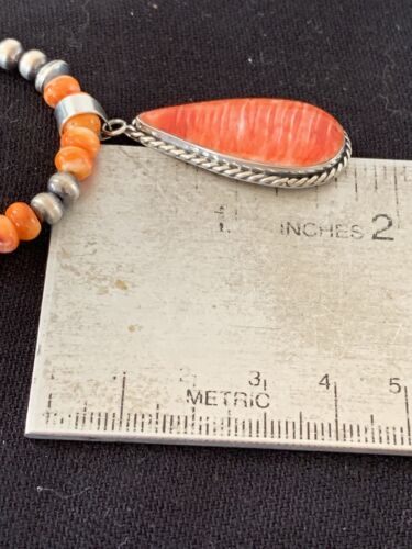Navajo Pearls Sterling Silver Necklace | Spiny Oyster Cluster Naja Pendant | 599