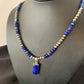 Native American Navajo Blue Lapis Pendant Necklace | Sterling Silver | Authentic Handmade | 11670