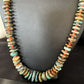 Navajo Turquoise & Red Spiny Oyster Graduated Necklace | Sterling Silver | Authentic Native American | 32" | 14380