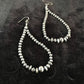 Navajo Pearls Sterling Silver Earrings | Handmade Native American Jewelry | Southwestern | 10200