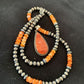 Navajo Pearls Sterling Silver Necklace | Spiny Oyster Cluster Naja Pendant | 599