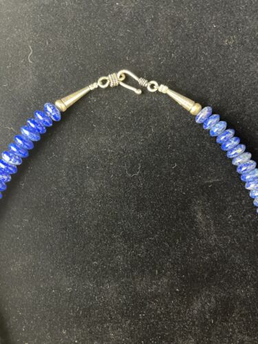 Native American Men's Lapis Lazuli Strand Necklace | Sterling Silver | 18" | 1757