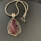 Navajo Purple Spiny Oyster Pendant Necklace | Sterling Silver | Authentic Native American Handmade | 11308