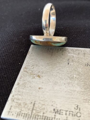 Navajo Arizona Turquoise Ring | Sterling Silver | Sz 8 | Authentic Native American Handmade | 728