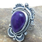 Native American Sugilite Navajo Ring | Sterling Silver | Sz 7.5 | 4189