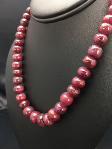 Authentic Native American Ruby Bead Necklace | Navajo Gold-Filled | 17" | Christmas Jewelry