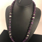 Navajo Purple Sugilite Bead Necklace | Sterling Silver | Authentic Native American Handmade | 18" | 3128