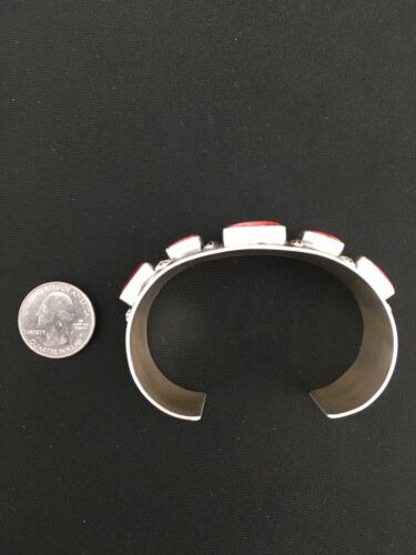 Navajo Spiny Oyster Cuff Bracelet | Sterling Silver | Authentic Native American Handmade | 1314