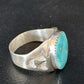 Southwestern Navajo Blue Kingman Turquoise Ring | Sterling Silver | Sz 12 | 14158