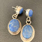 Navajo Denim Lapis Dangle Earrings | Sterling Silver | 1.1" | Authentic Native American Handmade | 1700