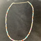 Navajo Pearls 4mm Multi-Color Bead Necklace | Sterling Silver | 18" | Single Strand | Southwestern