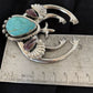 Navajo Sterling Silver Naja Pendant | Turquoise & Spiny Oyster | Authentic Native American Handmade | 1059