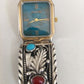 Navajo Sterling Silver Turquoise Coral Watch Set | His & Hers | Authentic Native American Handmade