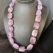 Navajo Chunky Purple Amethyst Necklace | Sterling Silver | 22" | Authentic Native American Handmade | 14297