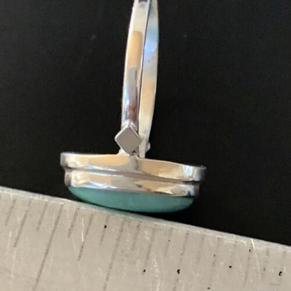 Navajo Blue Turquoise Ring | Sterling Silver | Sz 7 | Authentic Native American Handmade | 11432