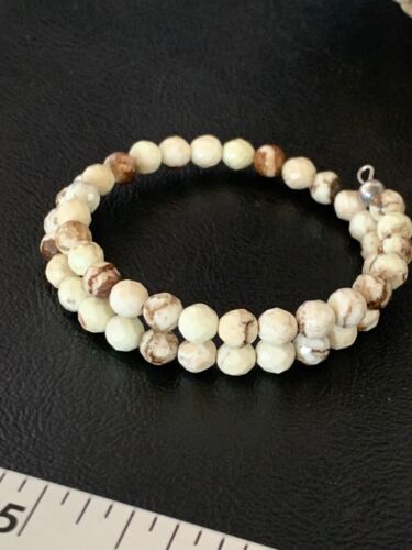 Navajo Wild Horse Turquoise Bead Bracelet | Stainless Steel | Authentic Native American Handmade | 12935