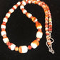 Native American Red Spiny Oyster Navajo Necklace | Sterling Silver | 23" | 8491 | Graduated