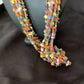 Southwestern Santo Domingo Red Coral Blue Turquoise Necklace | 28" | Authentic Native American Handmade | 12455