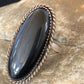 Native American Old Pawn Navajo Black Onyx Ring | Sterling Silver | Sz 7 | 11946