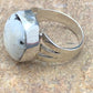 Native American White Buffalo Turquoise Ring | Navajo Sterling Silver | Sz 8.5 | 4646