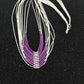 Native American Sugilite Heishi Tubes Necklace | 10 Strand Liquid Sterling Silver | 8558