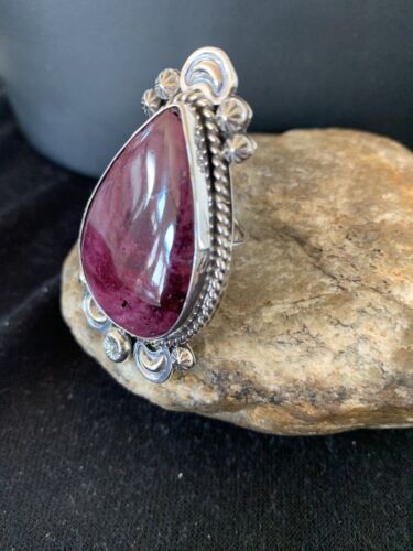 Southwestern Women's Sterling Silver Purple Spiny Oyster Ring | Sz 7 | 00429