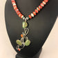 Navajo Green Turquoise & Spiny Oyster Pendant Necklace | Authentic Native American Sterling Silver | Multi-Stone | 8486
