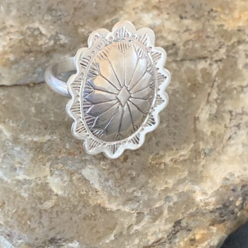 Native American Old Pawn Navajo Concho Ring | Sterling Silver | Sz 4.5 | 10878
