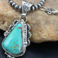 Men's Royston Turquoise Pendant | Sterling Silver Navajo Pearl Necklace | Authentic Native American Handmade | 2525