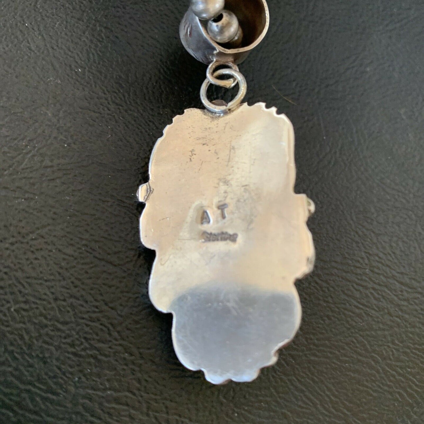 Native American Sterling Silver Blue Kingman Turquoise Necklace Pendant | Women's | 10902