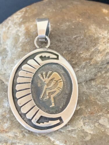 Native American Kokopelli Pendant | Hopi Stamped Sterling Silver | Handmade | 1396