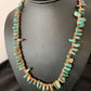 Navajo Green Turquoise & Red Spiny Oyster Necklace | Sterling Silver | Authentic Native American Handmade | 20" | 13221