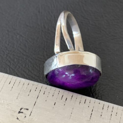 Native American Women's Navajo Purple Sugilite Ring | Sterling Silver | Sz 9 | 10862
