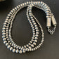 Navajo Pearls Necklace | Sterling Silver | 4, 5, 6 mm | 21" Length | Handcrafted | 94021