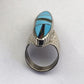 Native American Women's Navajo Opal & Turquoise Inlay Ring | Sterling Silver | Sz 6.5 | 1606