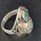 Navajo Kingman Turquoise Multi-Stone Ring | Authentic Native American Sterling Silver | Sz 11 | 14176