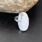 Navajo White Howlite Ring | Sterling Silver | Sz 8.5 | Authentic Native American Handmade | 11611