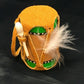 Handmade Leather Drum Car Charm | 2" Mirror Dangler | Miniature Model | 8932