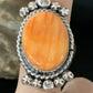 Native American Orange Spiny Oyster Navajo Ring | Sterling Silver | Sz 9 | 13281