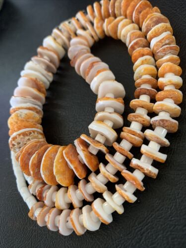Navajo Turquoise, Orange Spiny Oyster, Pink Shell Necklace | Sterling Silver | Authentic Native American | Graduated | 28" | 12257