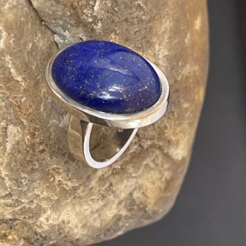 Southwestern Navajo Blue Lapis Lazuli Ring | Sterling Silver | Sz 4 | 10514